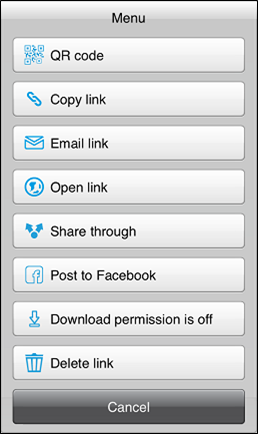Share files through social media graphic
