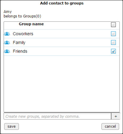 Add contact to TackApp groups