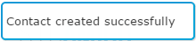 Contact created successfully in tackapp graphic