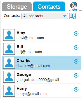 Contacts Tab for New Contact in Tackapp
